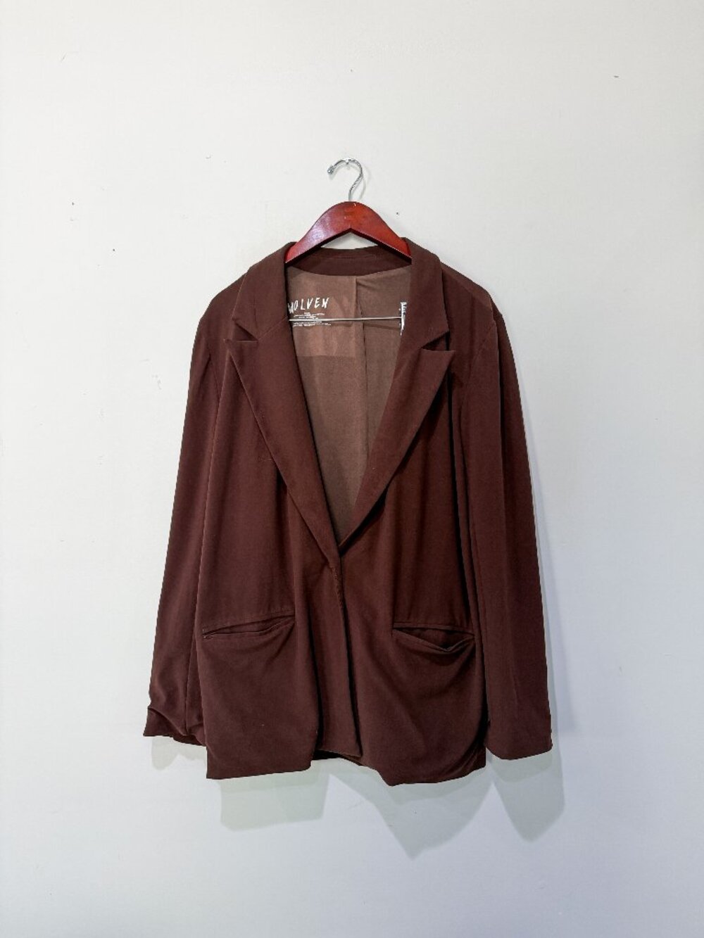 Wolven Working Girl Blazer Mocha Brown Women's M